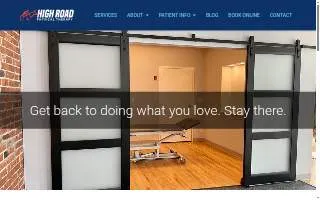 High Road Physical Therapy website