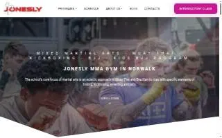 Jonesly MMA Academy website