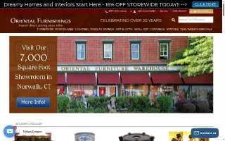 Oriental Furnishings website