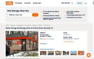 Public Storage of Norwalk website