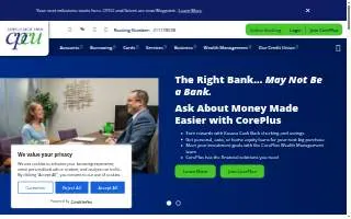 CorePlus Credit Union Norwich website