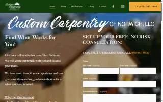 Custom Carpentry of Norwich website