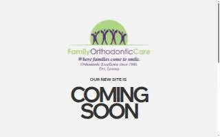 Family Orthodontic Care website
