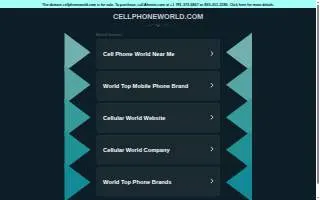 Cell Phone World of Orange website