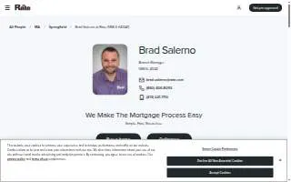 Brad Salerno at Rate (NMLS #41041) website