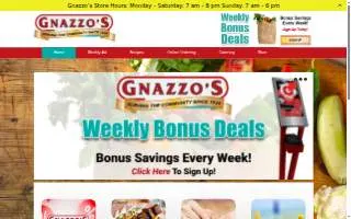 Gnazzo Food Center website