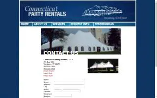 Connecticut Party Rentals LLC website