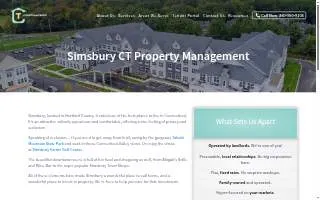 Connecticut Property Management of Simsbury website