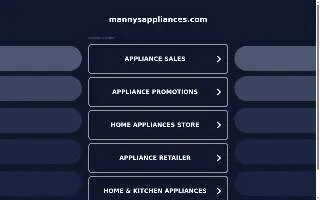 Manny's Appliances of Simsbury website