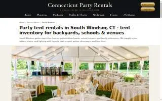 Connecticut Party Rentals LLC of South Windsor website