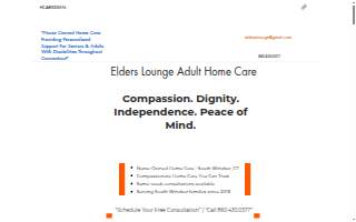 Elders Lounge Adult Home Care Services website