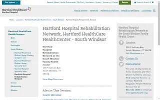 Hartford HealthCare Rehabilitation Network website
