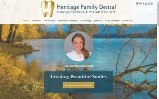 Heritage Family Dental website