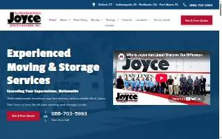 Joyce Van Lines website