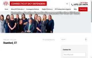 Connecticut DCF Defenders website