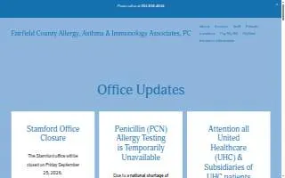 Fairfield County Allergy website