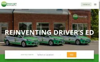 Fresh Green Light Driving School website