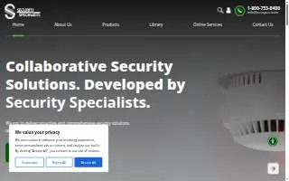 Security Specialists of Stamford website