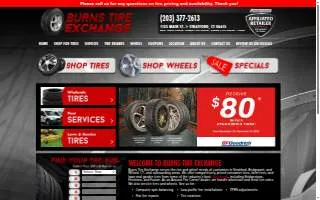 Burns Tire Exchange website