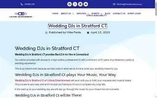 Critical Entertainment DJs of Stratford website