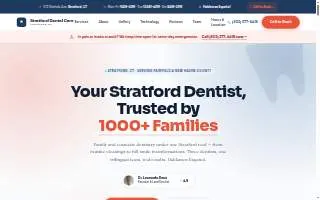 Stratford Dental Care website