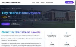 Tiny Hearts Home Daycare website