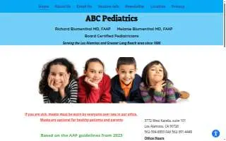 ABC Pediatrics - Torrington website