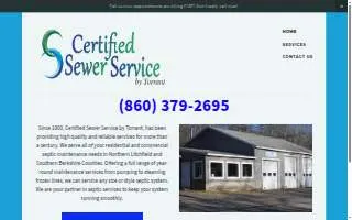 Certified Sewer Service by Torrant website