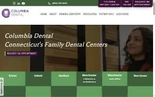 Columbia Dental of Torrington website