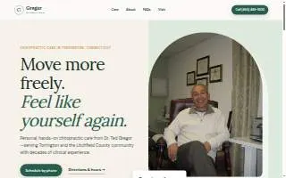Gregor Chiropractic website