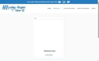 Healthy Heights Clinic website