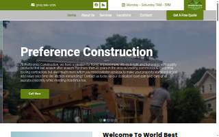 Preference Construction, Roofing and Home Improvement