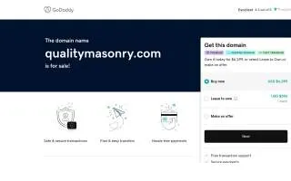 Quality Masonry And Foundation Repair of Trumbull website