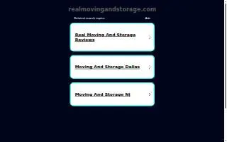 Real Moving & Storage of Trumbull website