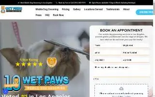 Wet Paws Dog Grooming website
