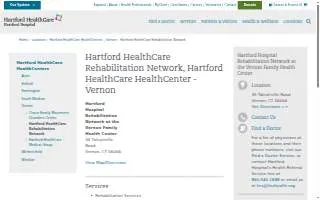Hartford HealthCare Rehabilitation Network website