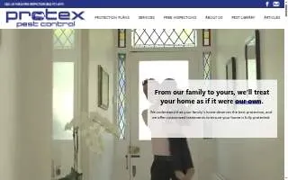 Protex Pest Control website