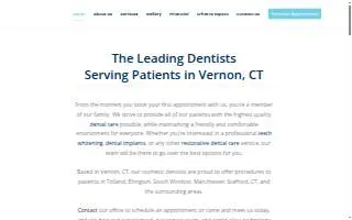 Vernon Family Dentists website