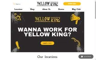 Yellow King Brews website