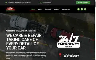 Accord Towing Company of Waterbury website