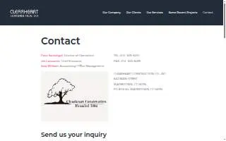 Clearheart Construction- Watertown office website