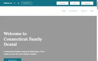 Connecticut Family Dental website