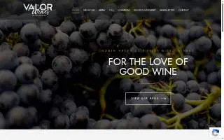 Valor Wines of West Haven website