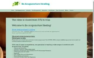 Bo Acupuncture Healing website