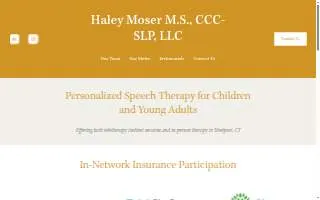 Haley Moser M.S., CCC-SLP, LLC website