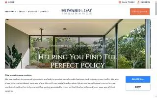 Howard & Gay Insurance website