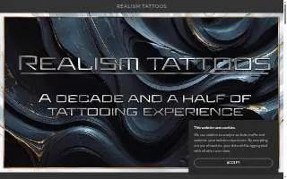 Realism Tattoos website
