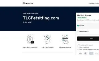 TLC Pet Sitting of Westport website