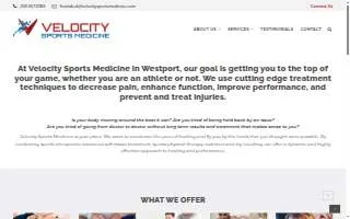 Velocity Sports Medicine website