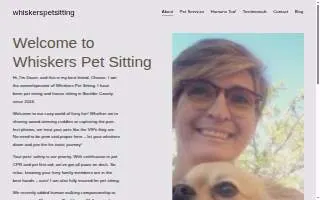 Whiskers Pet Sitting/Dog Walking Service, LLC of Westport website